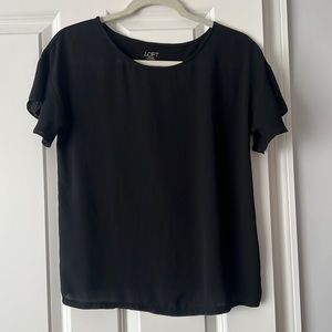 LOFT Flutter Short Sleeve Blouse